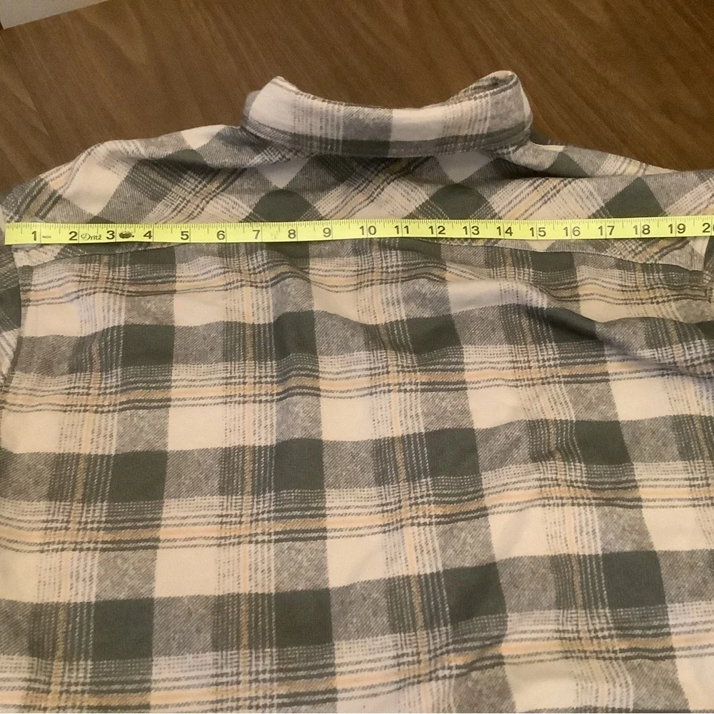 AG Jeans Green Plaid Flannel Shacket Mens M Button Down Fall Layer NWOT
